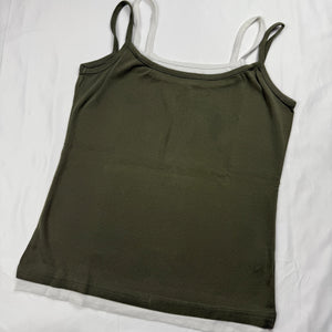 Khaki cotton cami top (S/M)