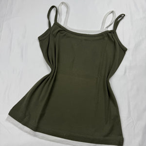 Khaki cotton cami top (S/M)