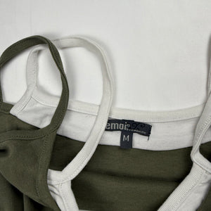 Khaki cotton cami top (S/M)