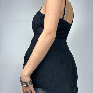 Black see trough cotton babydoll cami dress (XS)