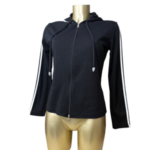 Black zip up hoodie (M)
