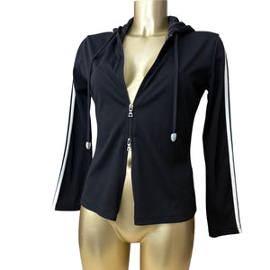 Black zip up hoodie (M)