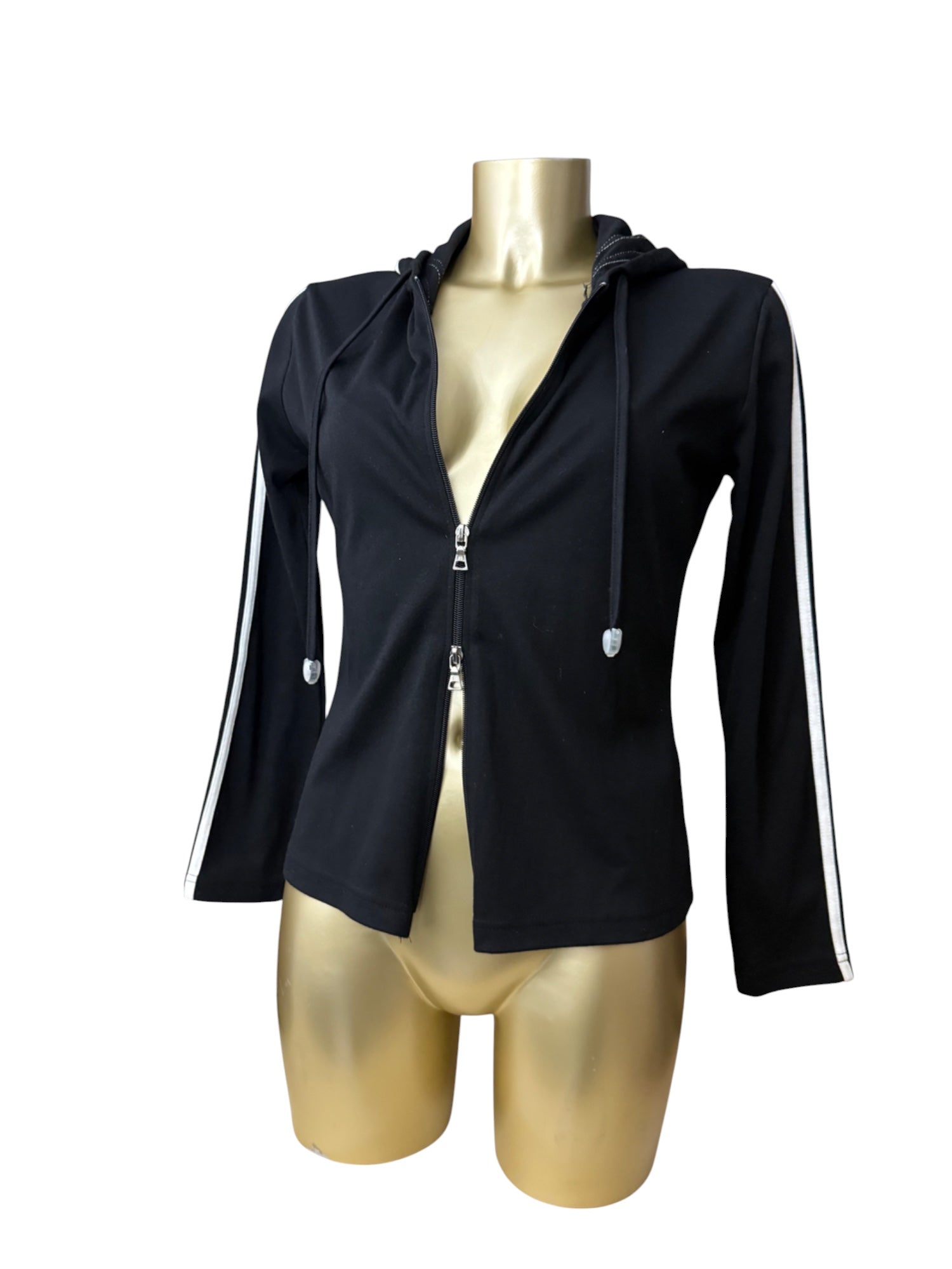 Black zip up hoodie (M)