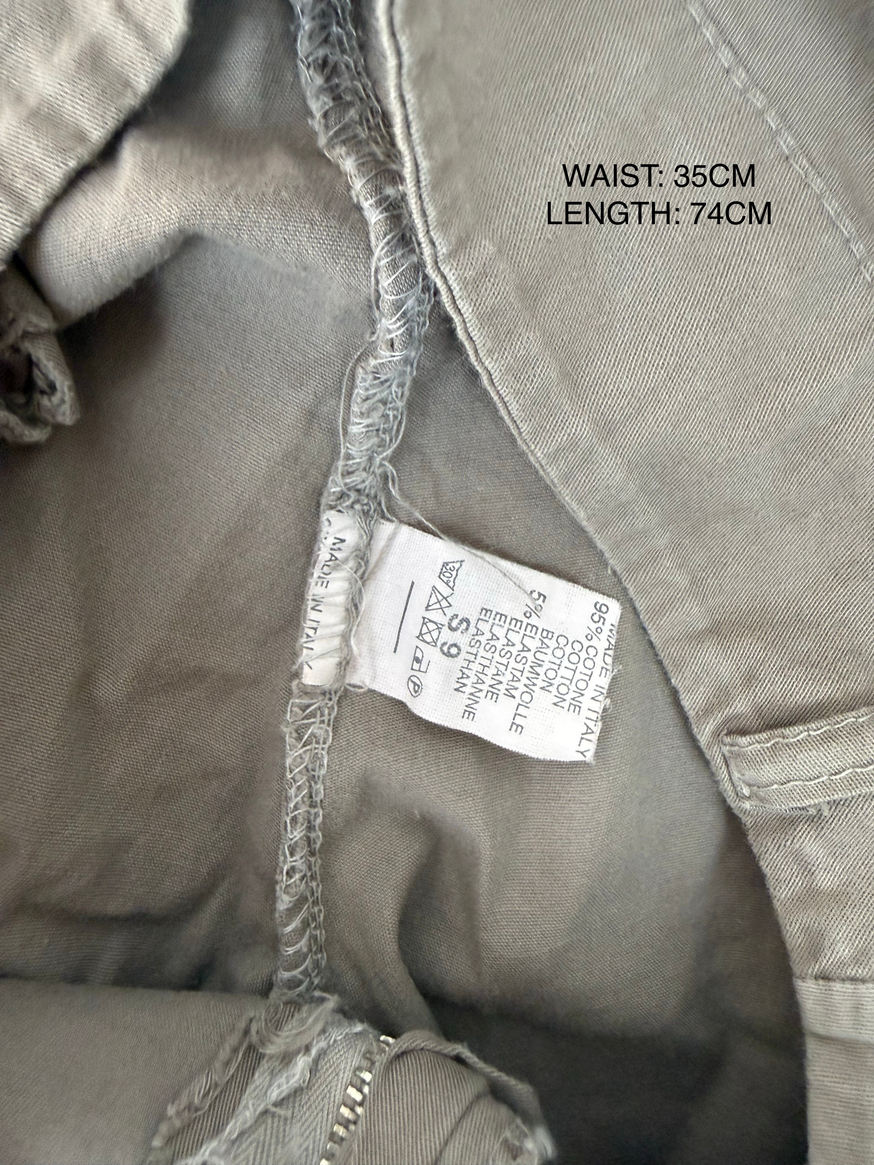 Khaki cotton low waist capri pants (S)