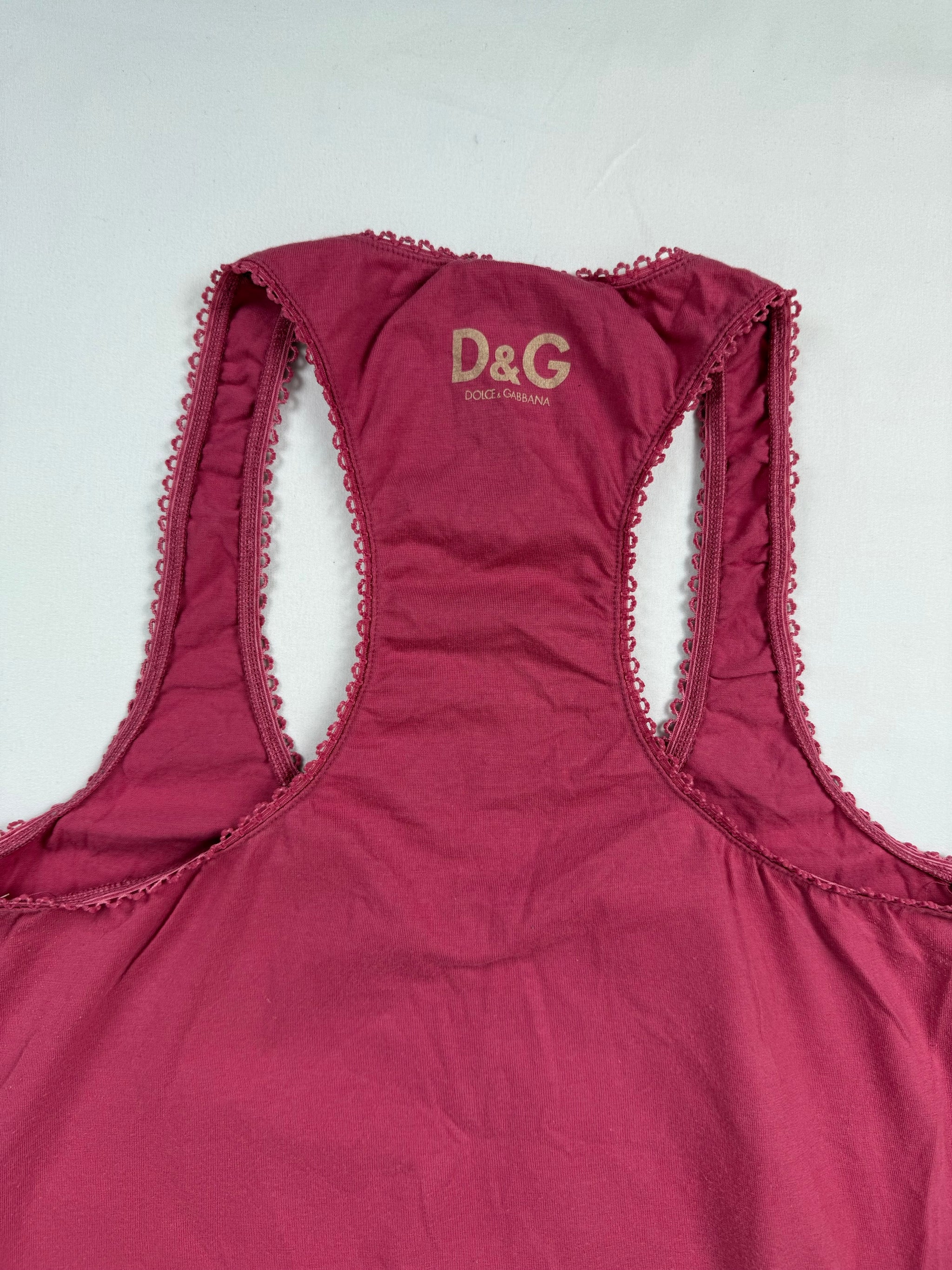 Pink butterfly print tank top (M/L)