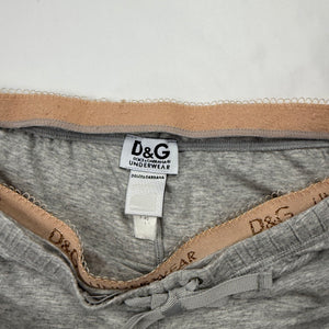 Grey cotton tank top + low rise shorty set (S)