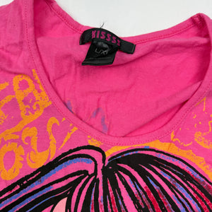 Pink graphic long sleeves top (XL)
