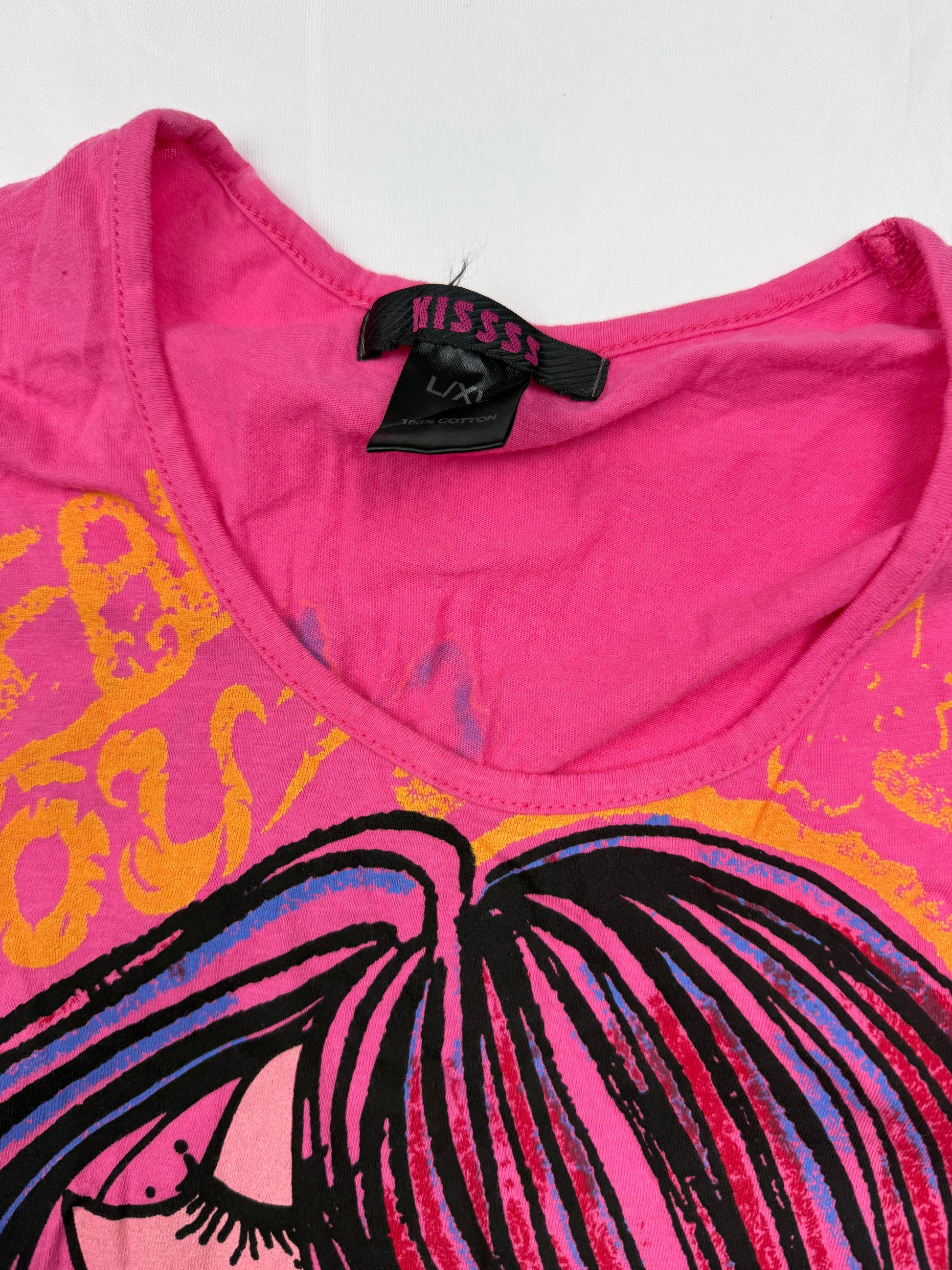 Pink graphic long sleeves top (XL)