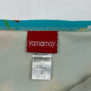 Blue floral bikini set (M)