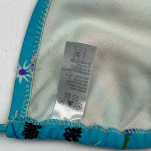 Blue floral bikini set (M)