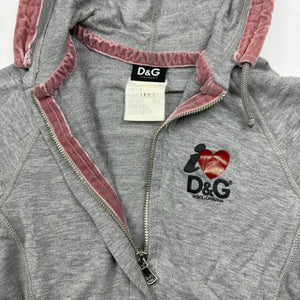 Grey tight fit super stretchy zip up hoodie (S/M)