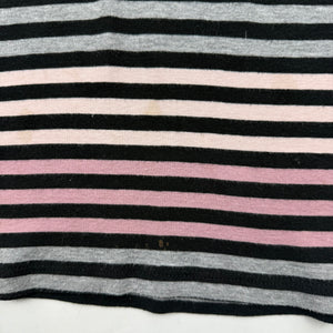 Pink striped 100% cotton long sleeves top (M)