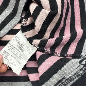 Pink striped 100% cotton long sleeves top (M)