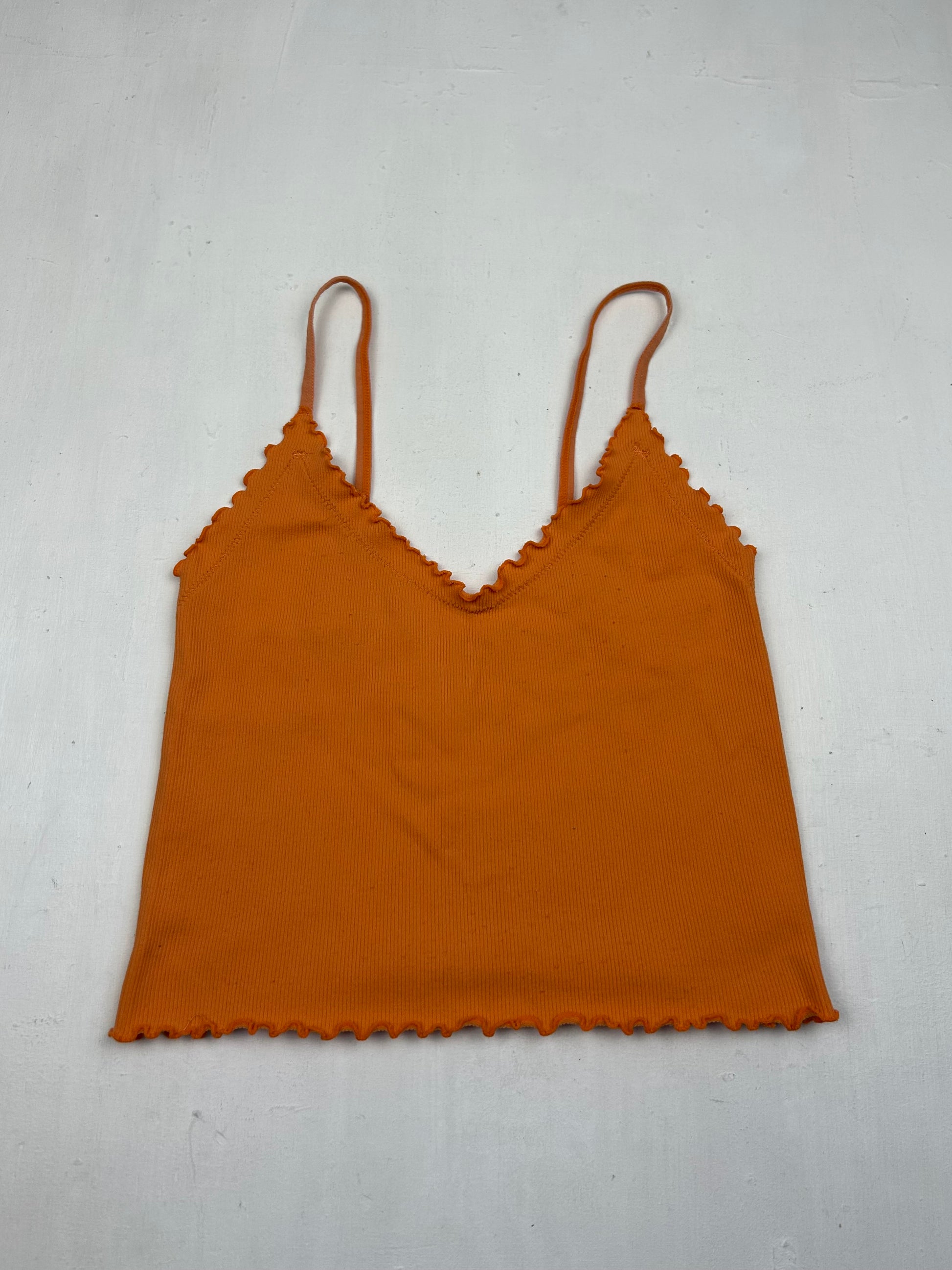Orange stretchy cami top (XS/S)