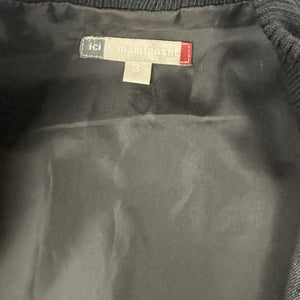 Grey denim cotton zip up jacket (L)