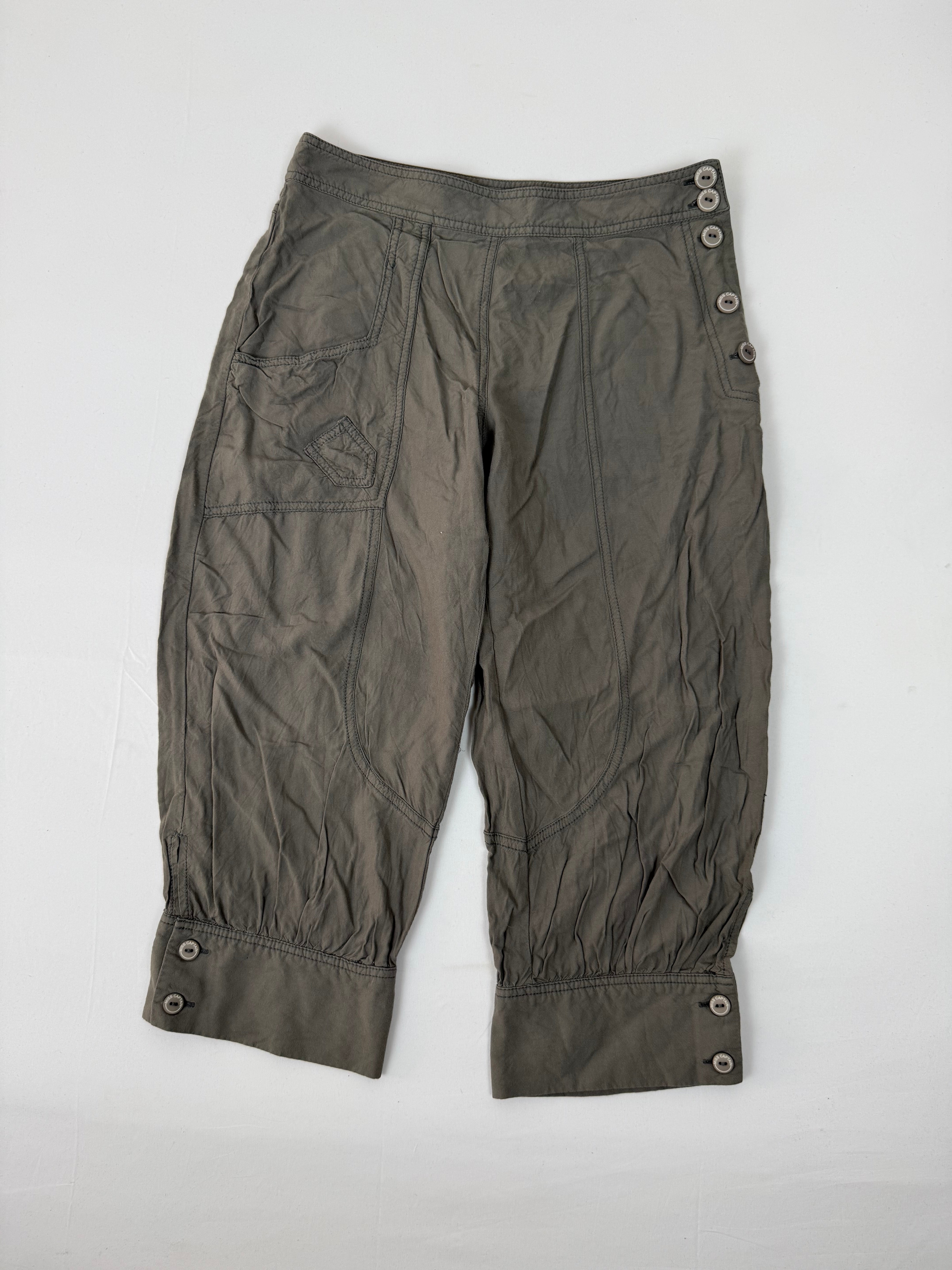 Khaki low rise sirwal capri pants (M)