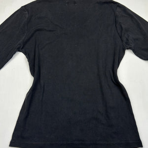 Black graphic long sleeves top (M)