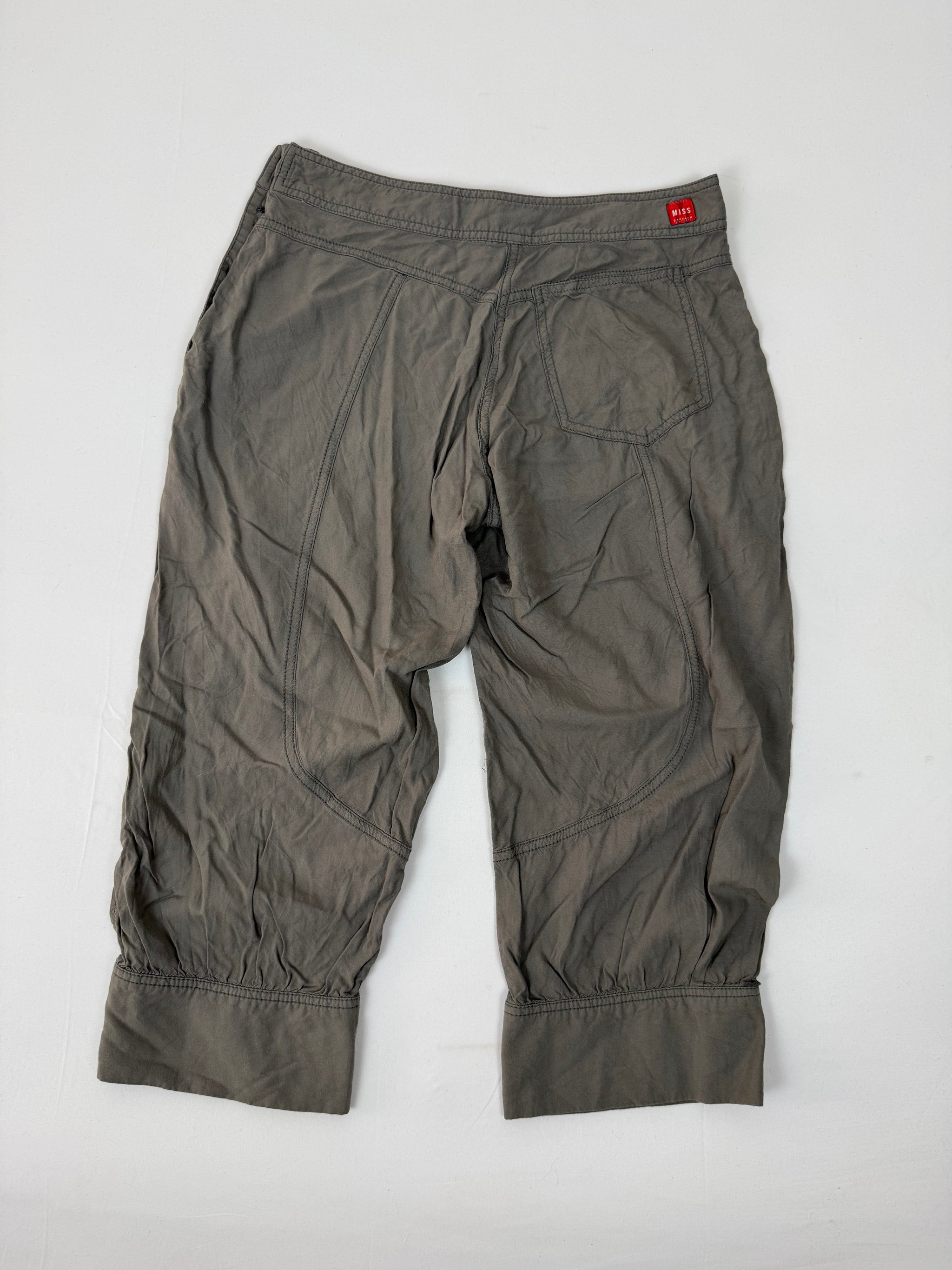 Khaki low rise sirwal capri pants (M)