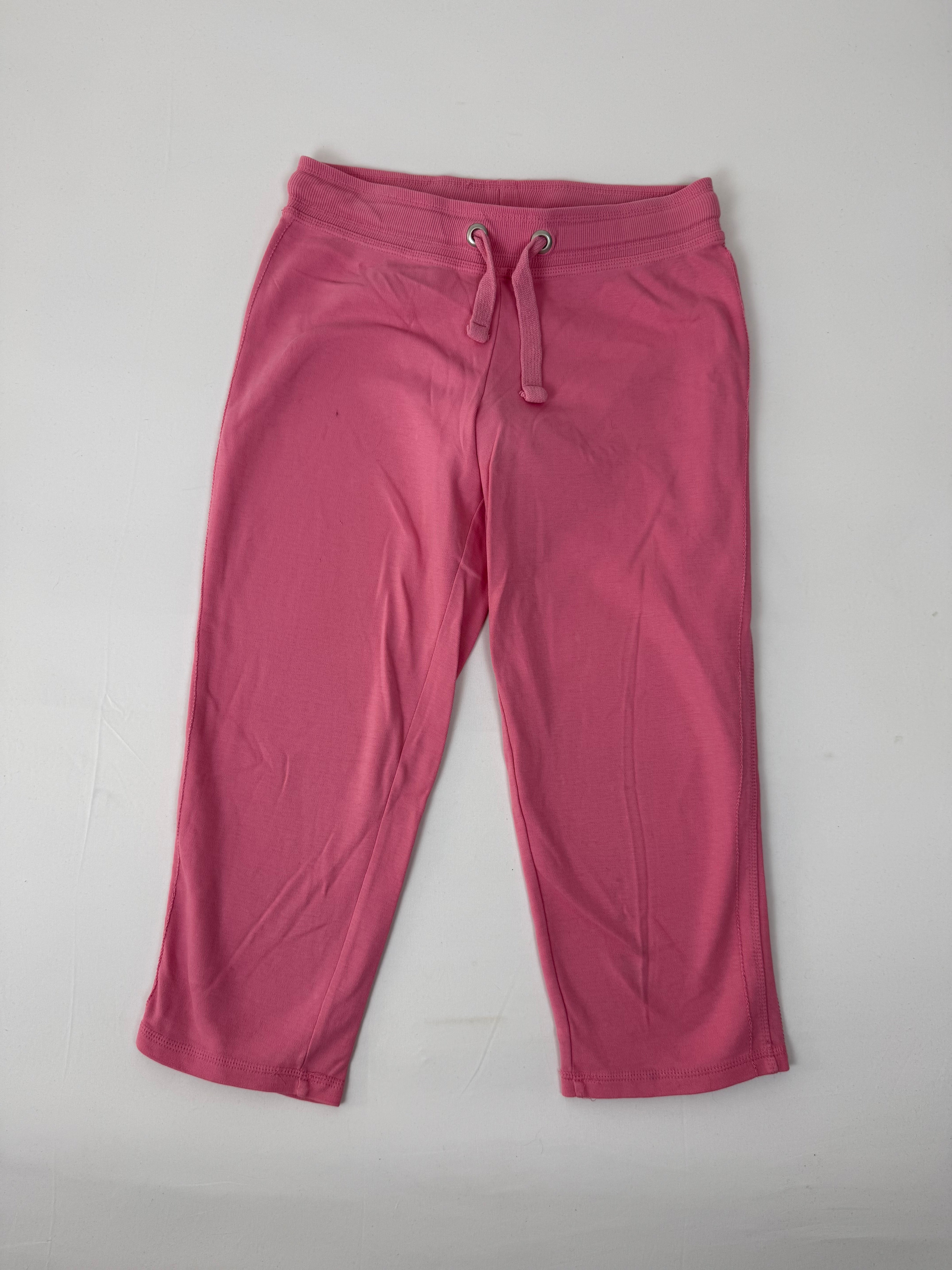 Pink cotton activewear capri pants (M)