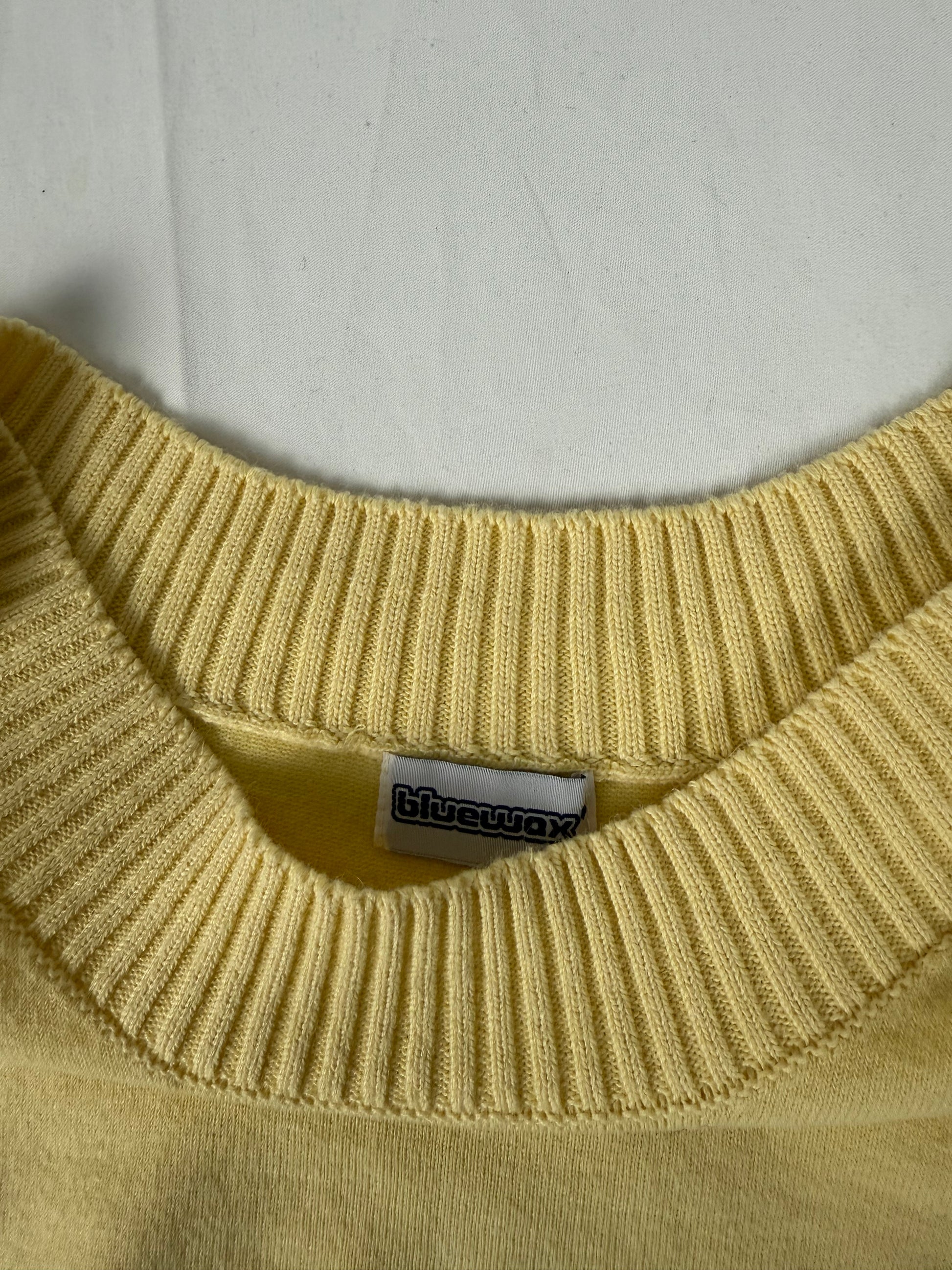 Yellow tight fit large neck jumper (XS/S)