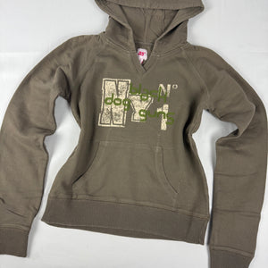 Khaki graphic 100% cotton hoodie (L)