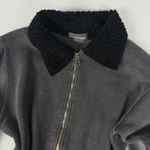 Grey ribbed zip up jacket (S/M)