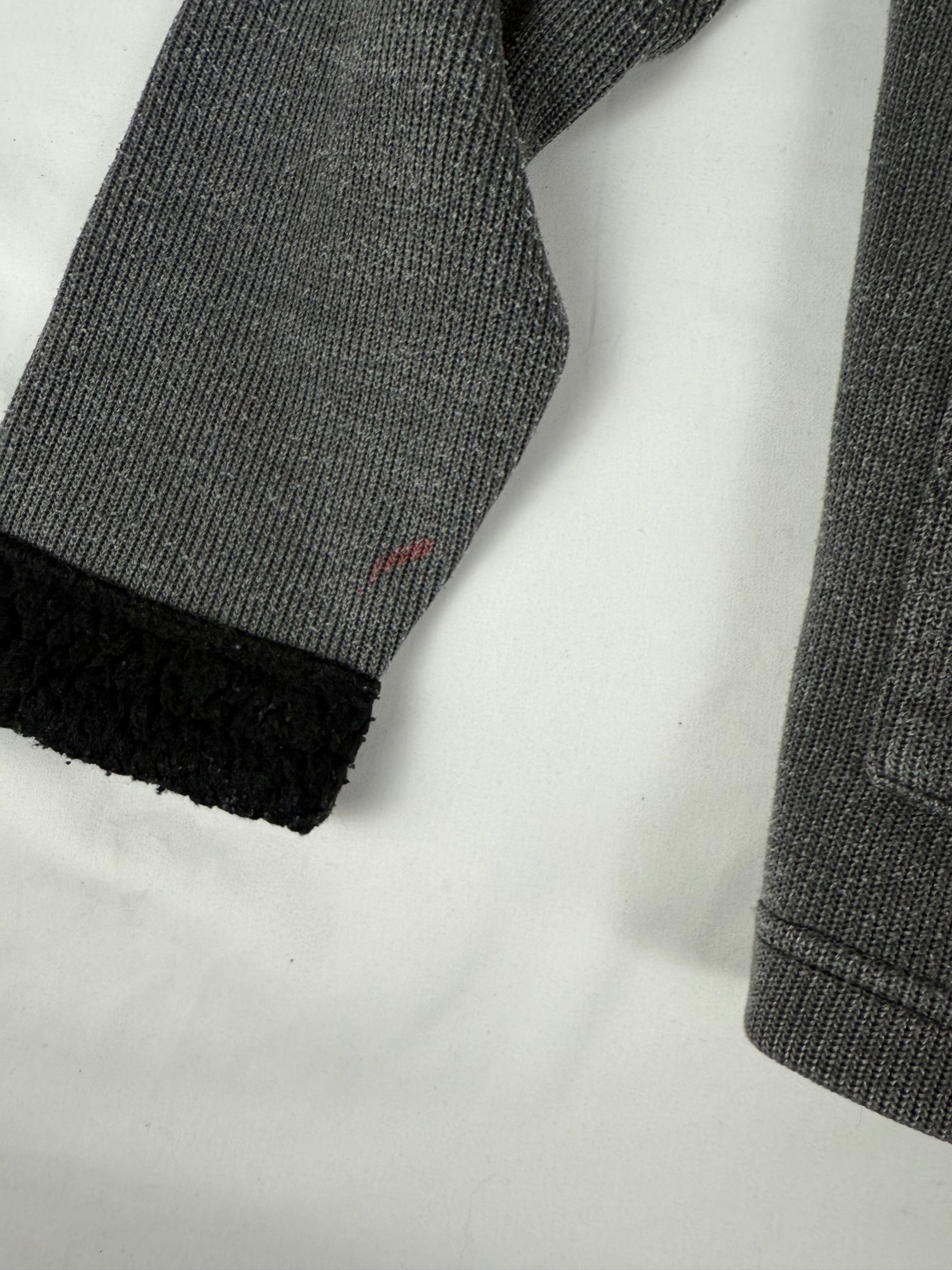 Grey ribbed zip up jacket (S/M)