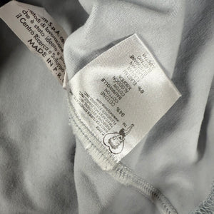 Baby blue cotton logo tight fit long sleeves top (S)