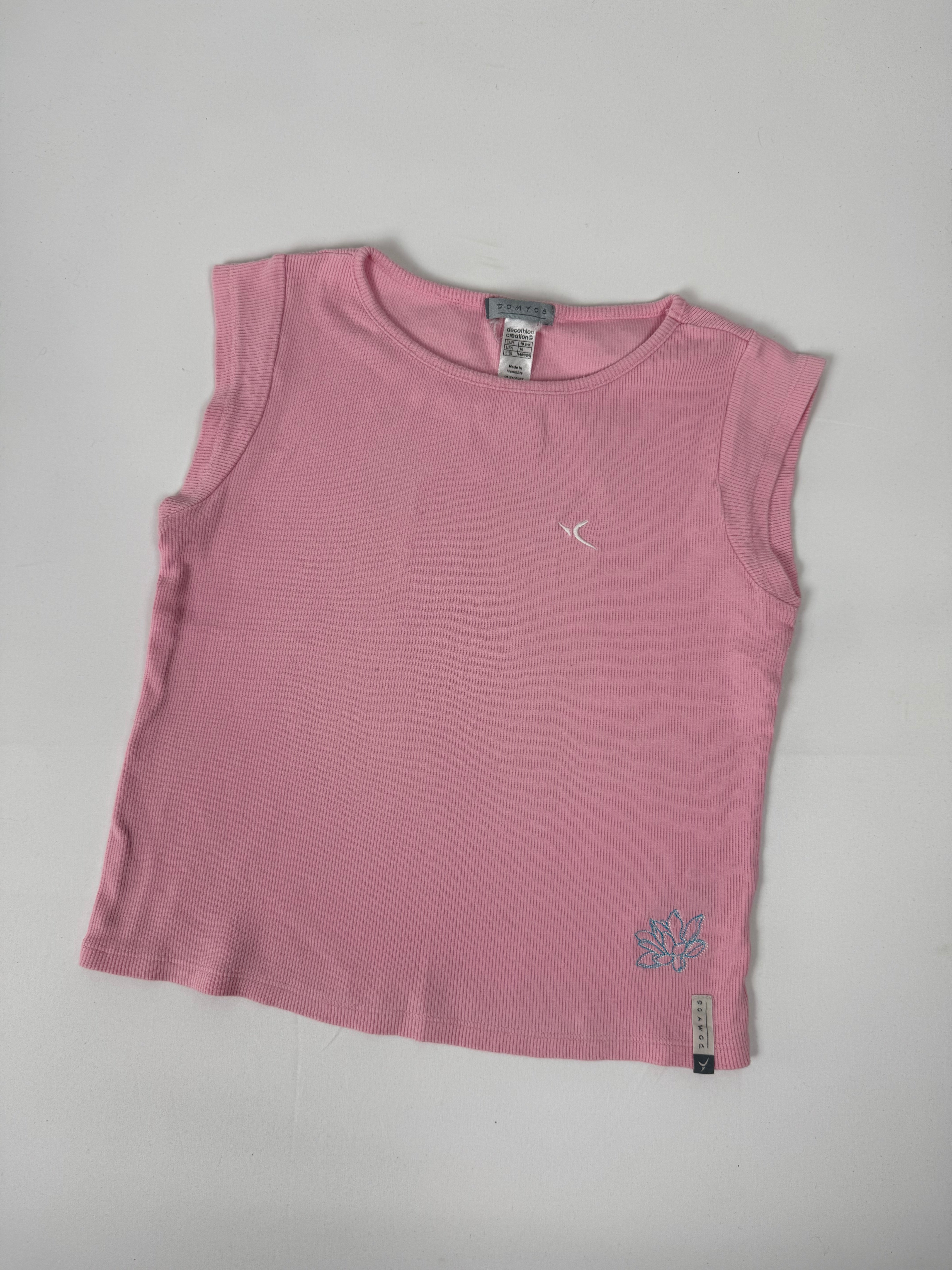 Baby pink ribbed cotton top (XS)