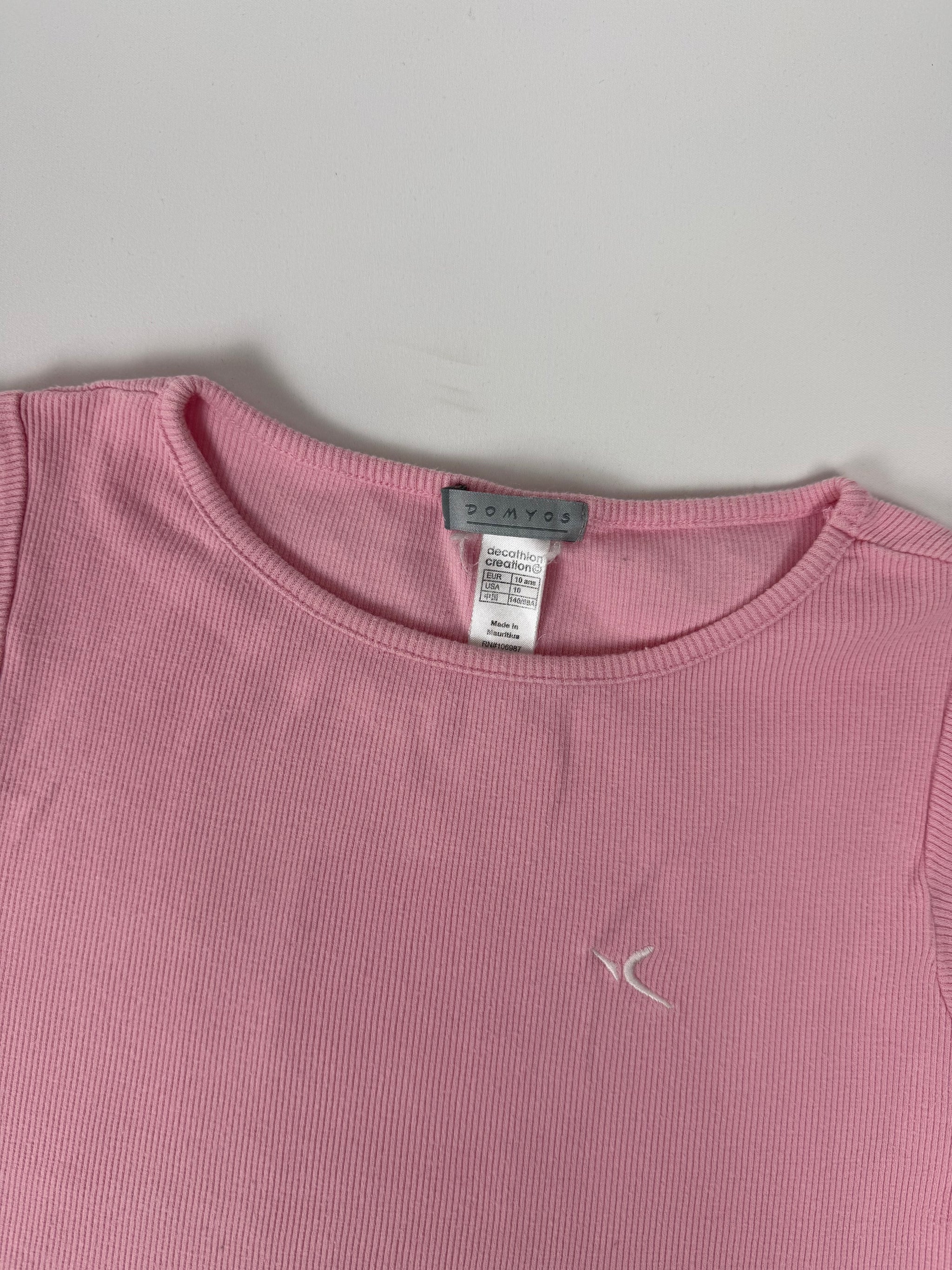 Baby pink ribbed cotton top (XS)
