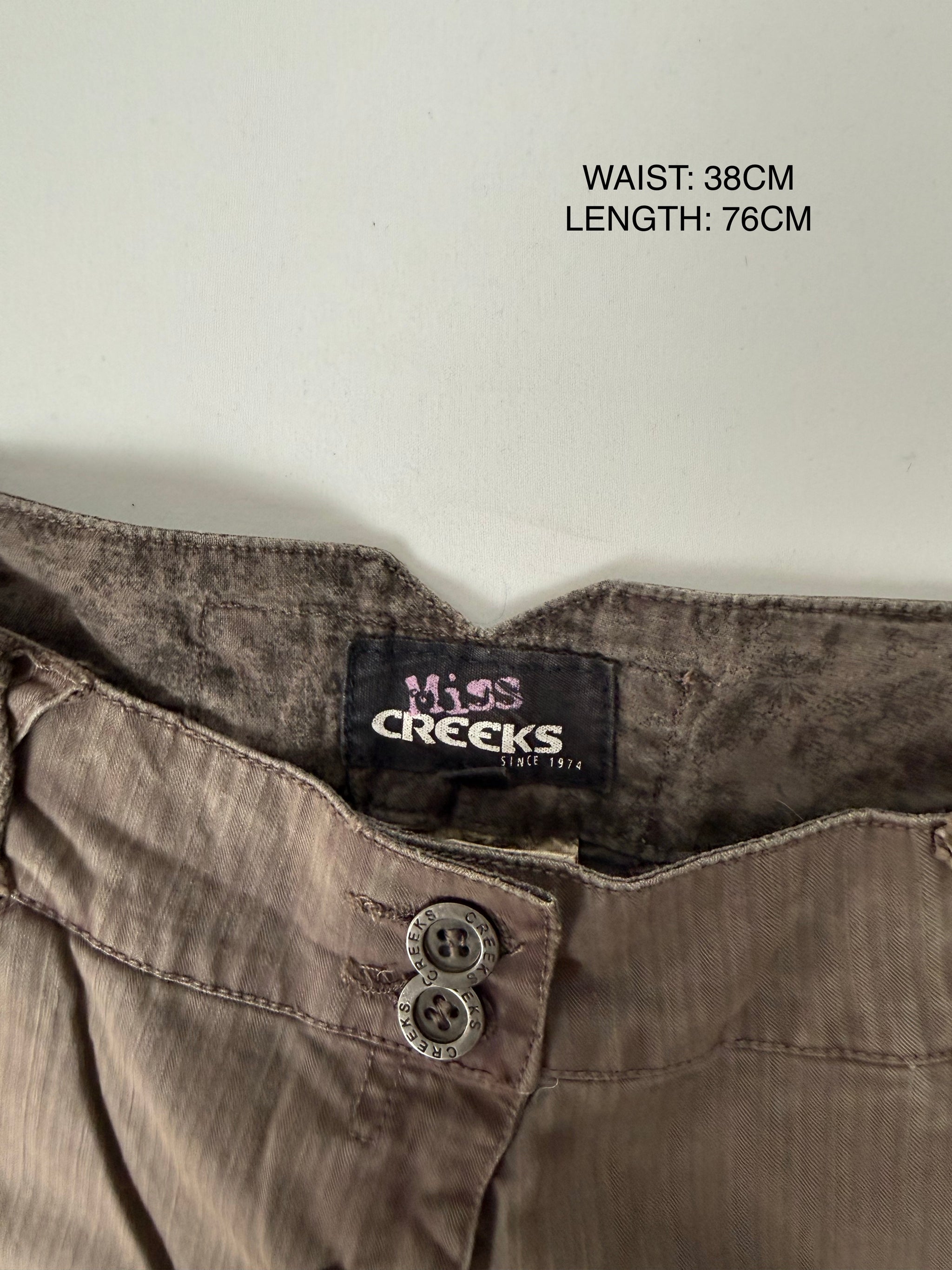 Khaki cargo capri pants (XS)