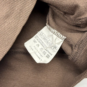 Brown cotton zip up hoodie (S)