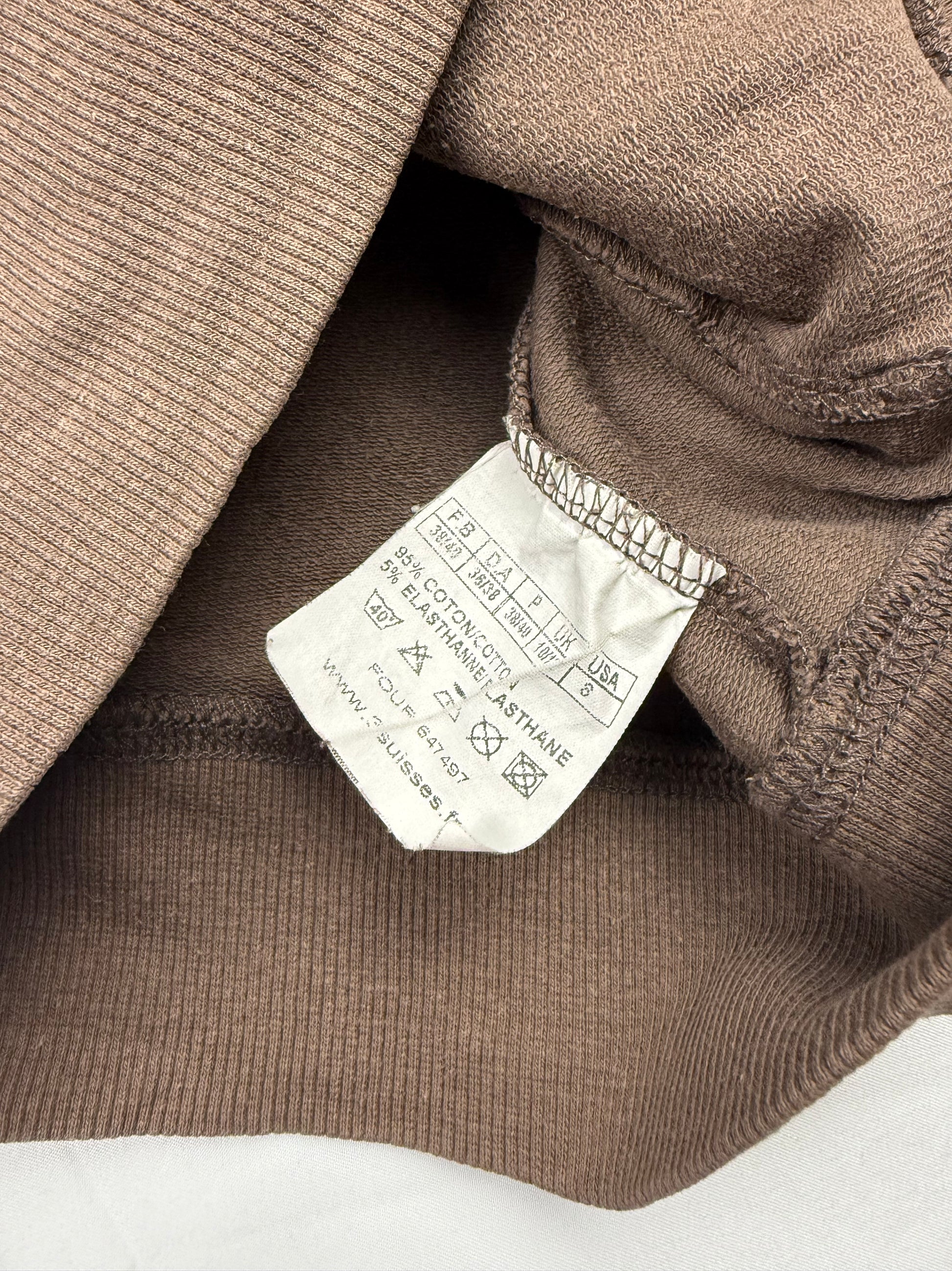 Brown cotton zip up hoodie (S)