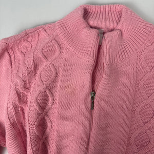 Pink zip up cardigan jumper (XL)