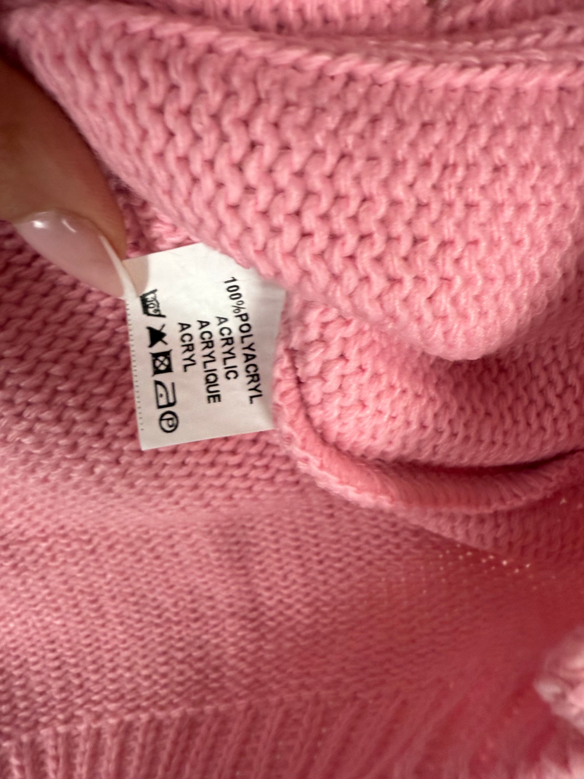 Pink zip up cardigan jumper (XL)