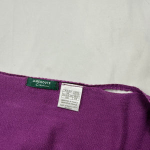 Purple tie up 100% cotton cardigan jumper (M)