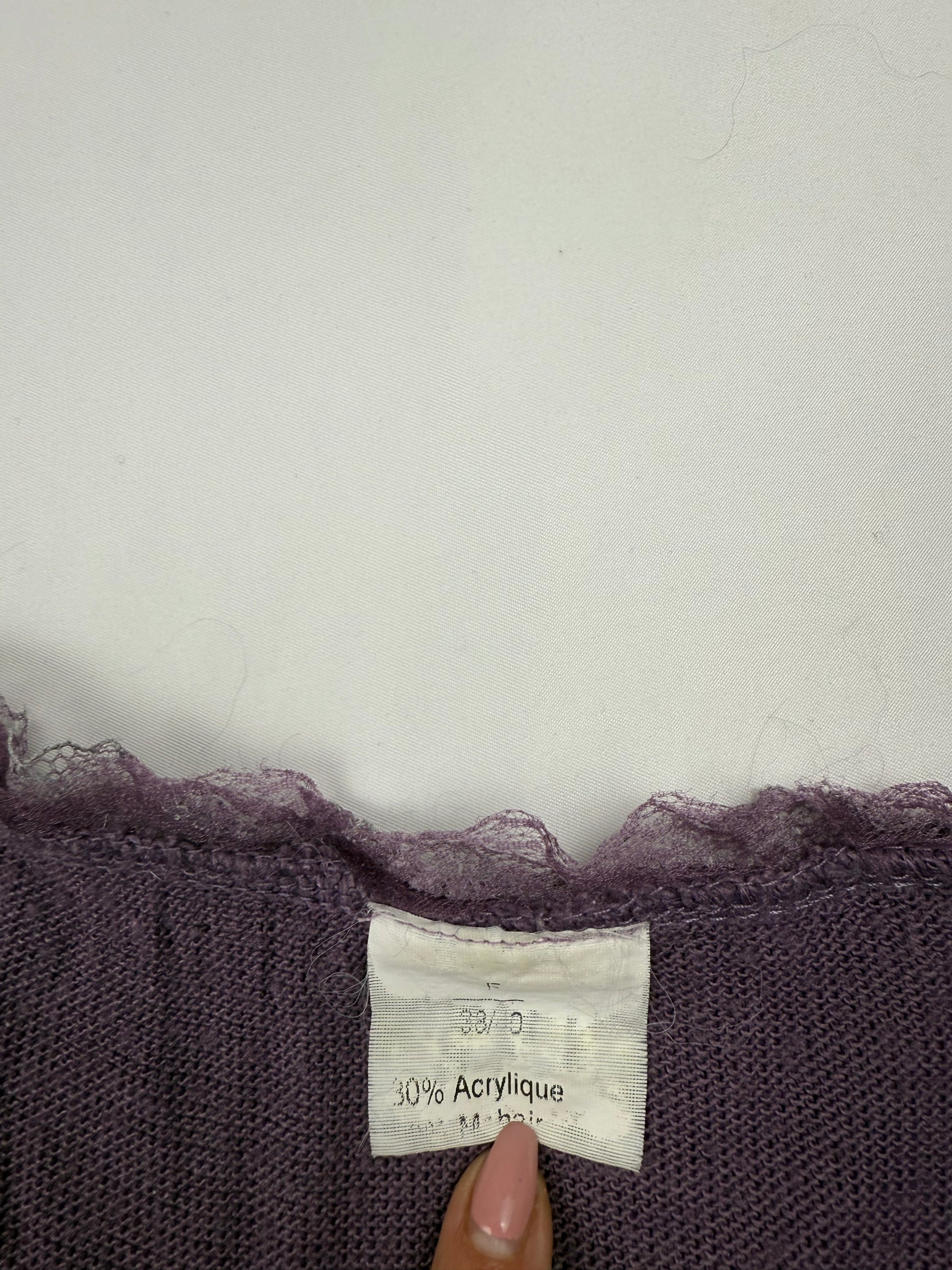 Purple embroidered asymmetric jumper (M/L)
