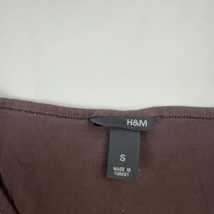 Brown 100% cotton tight fit tee (S)