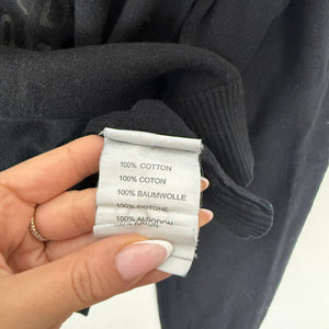 Black V neck 100% cotton jumper (M/L)