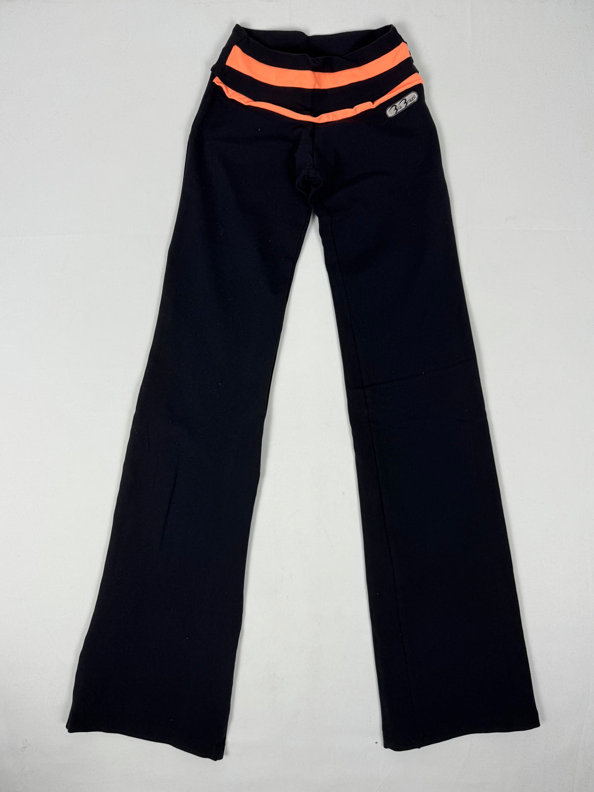 Black ultra low rise activewear pants (XS)