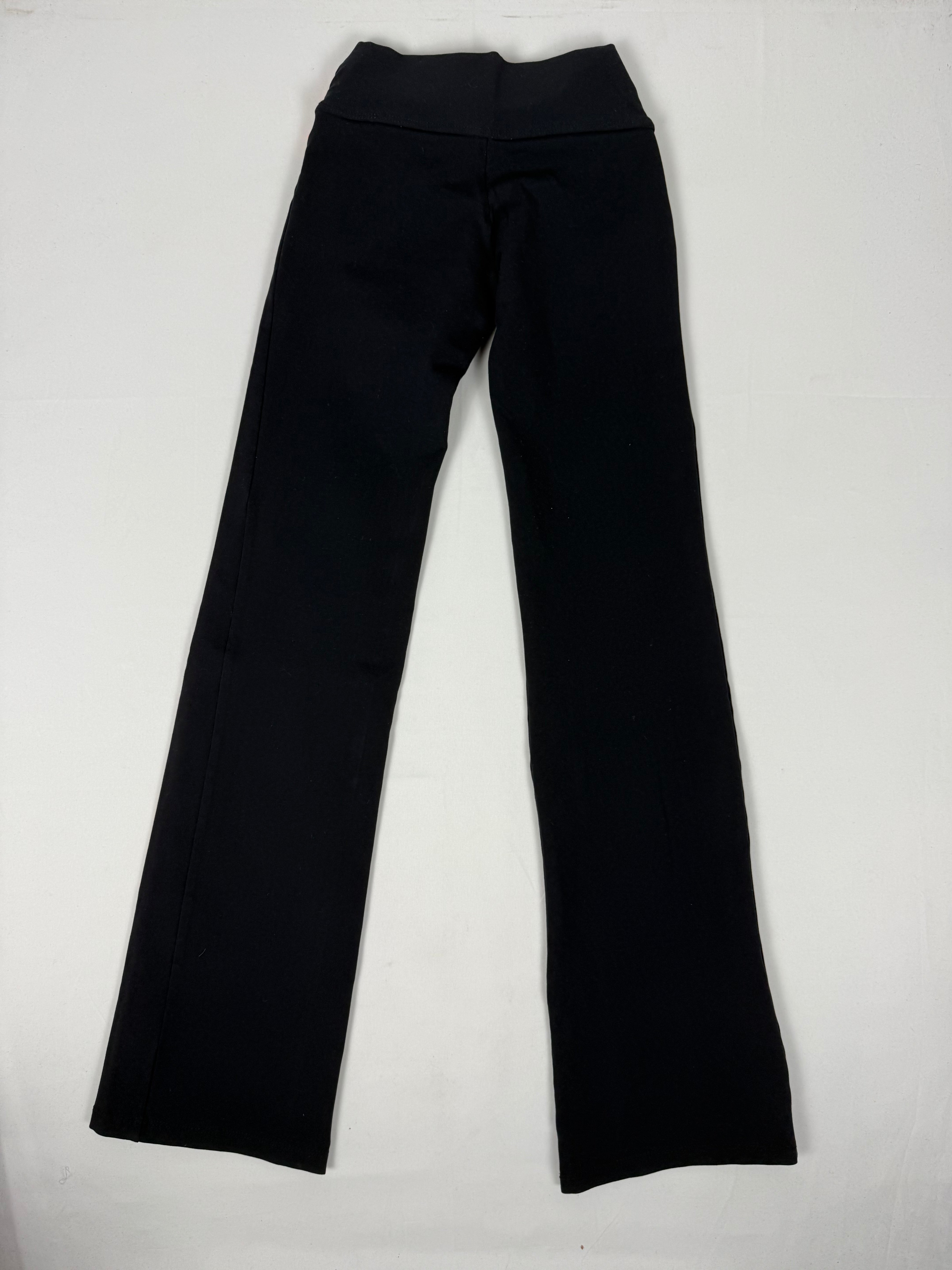 Black ultra low rise activewear pants (XS)