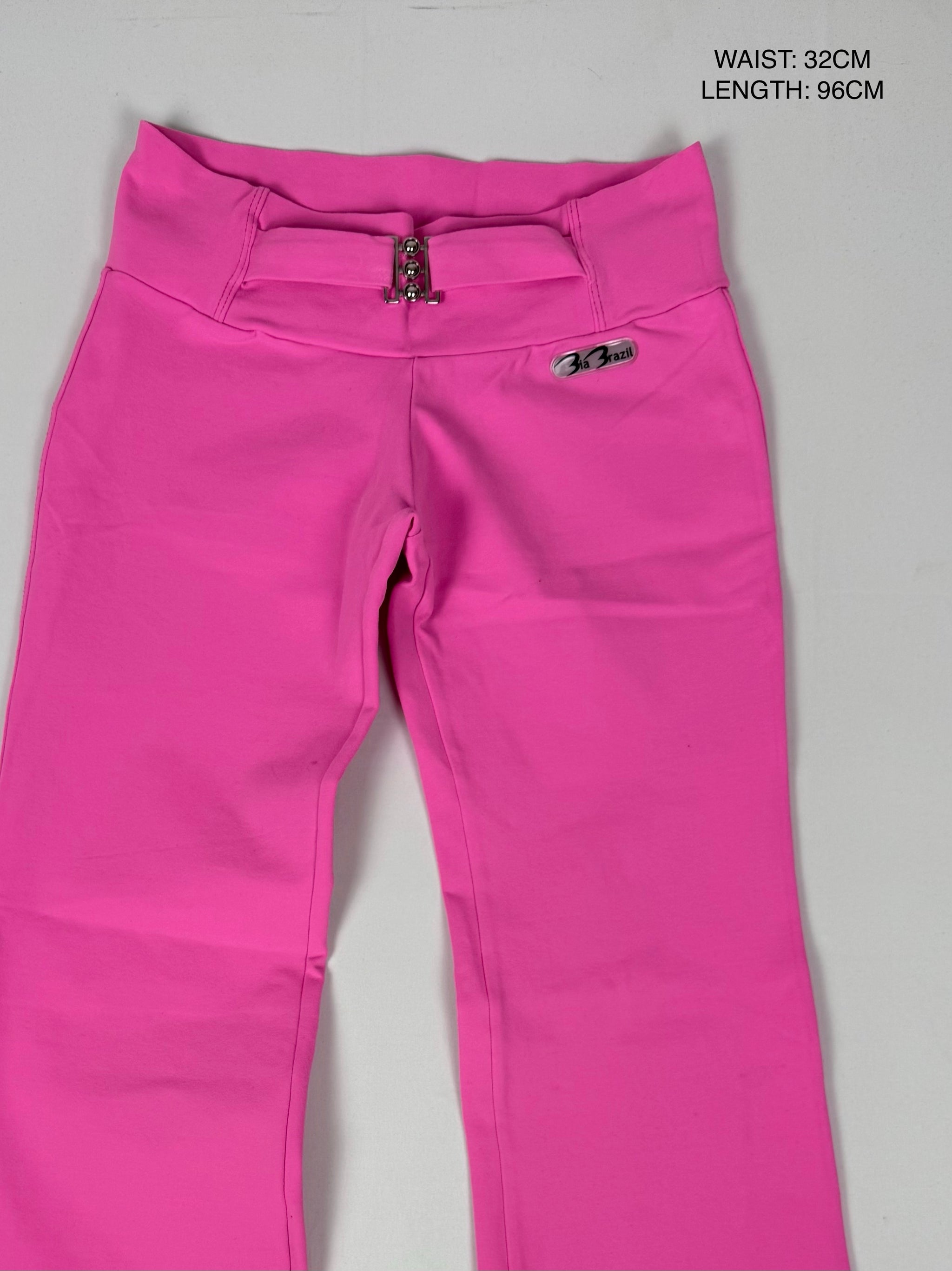 Pink stretchy activewear flare pants (S/M)
