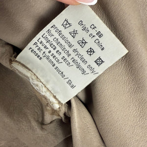 Beige real suede leather tie up jacket (S/M)