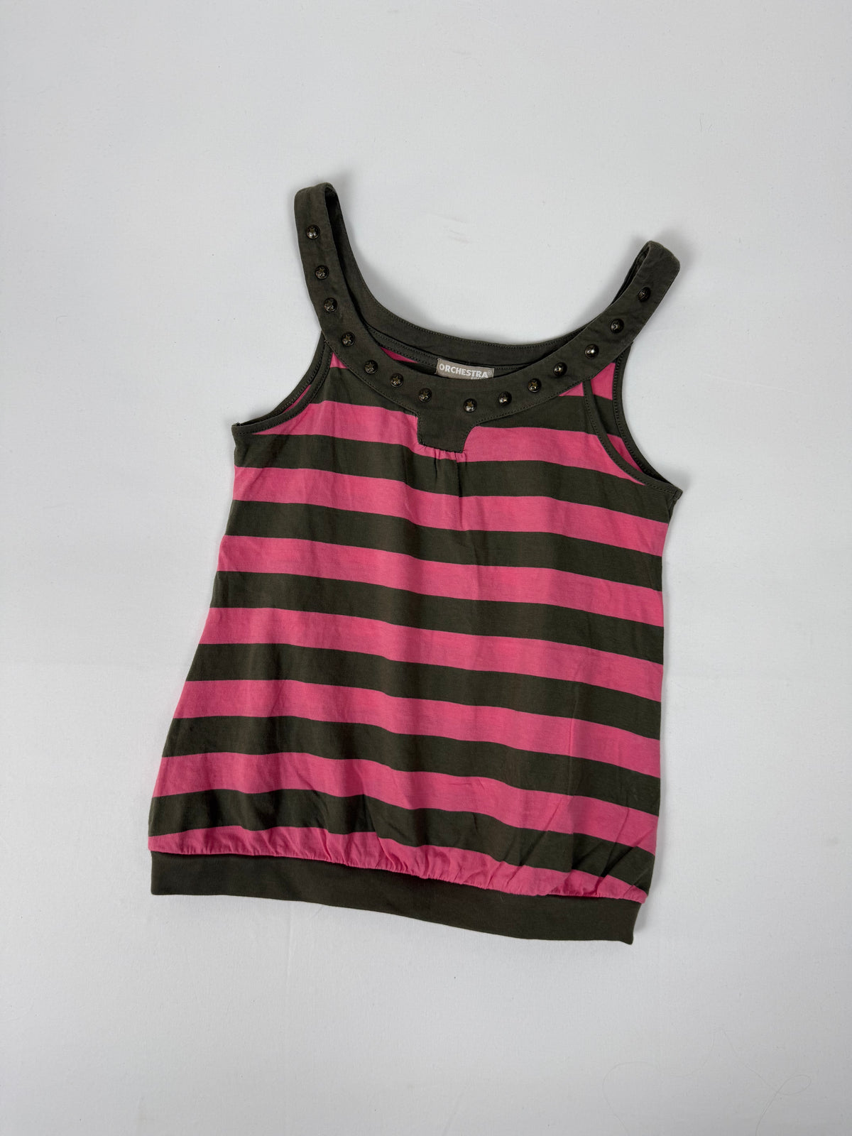 Pink striped cotton top (XS)