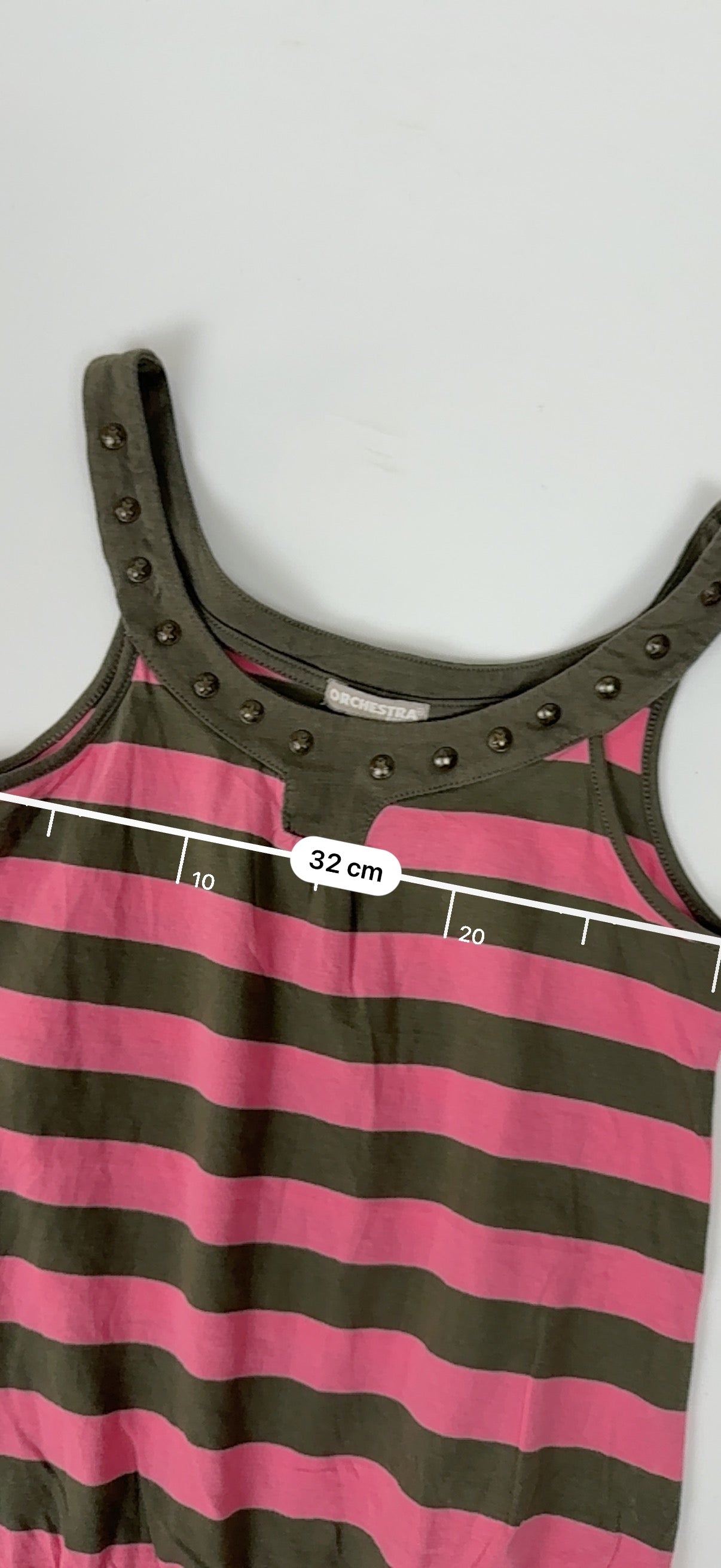 Pink striped cotton top (XS)