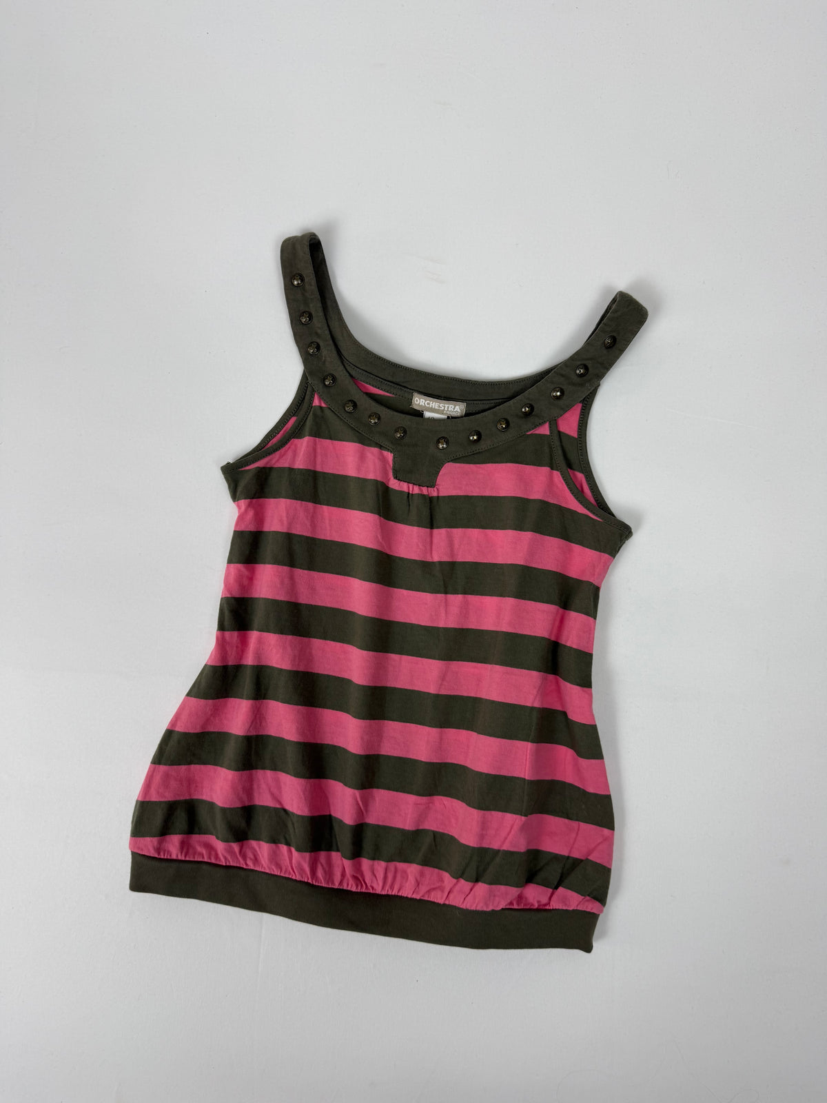 Pink striped cotton top (XS)