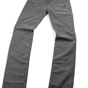 Grey low rise denim flare pants (XS/S)