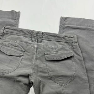 Grey low rise denim flare pants (XS/S)