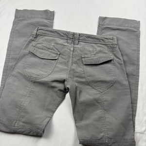 Grey low rise denim flare pants (XS/S)