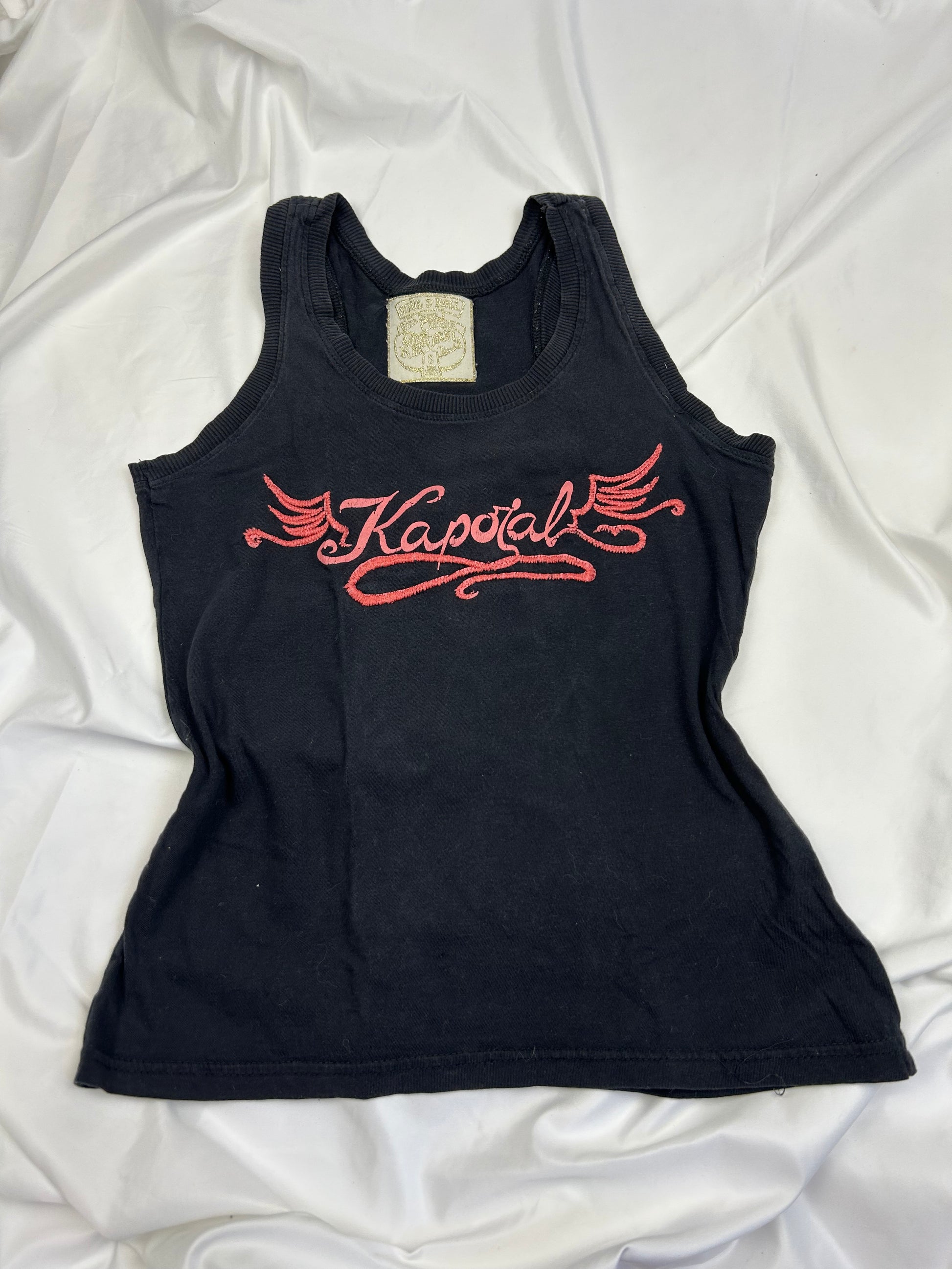 Black logo tank top (S/M)